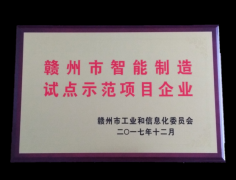 公司被认定为“赣州市智能制造试点示范项目企业”